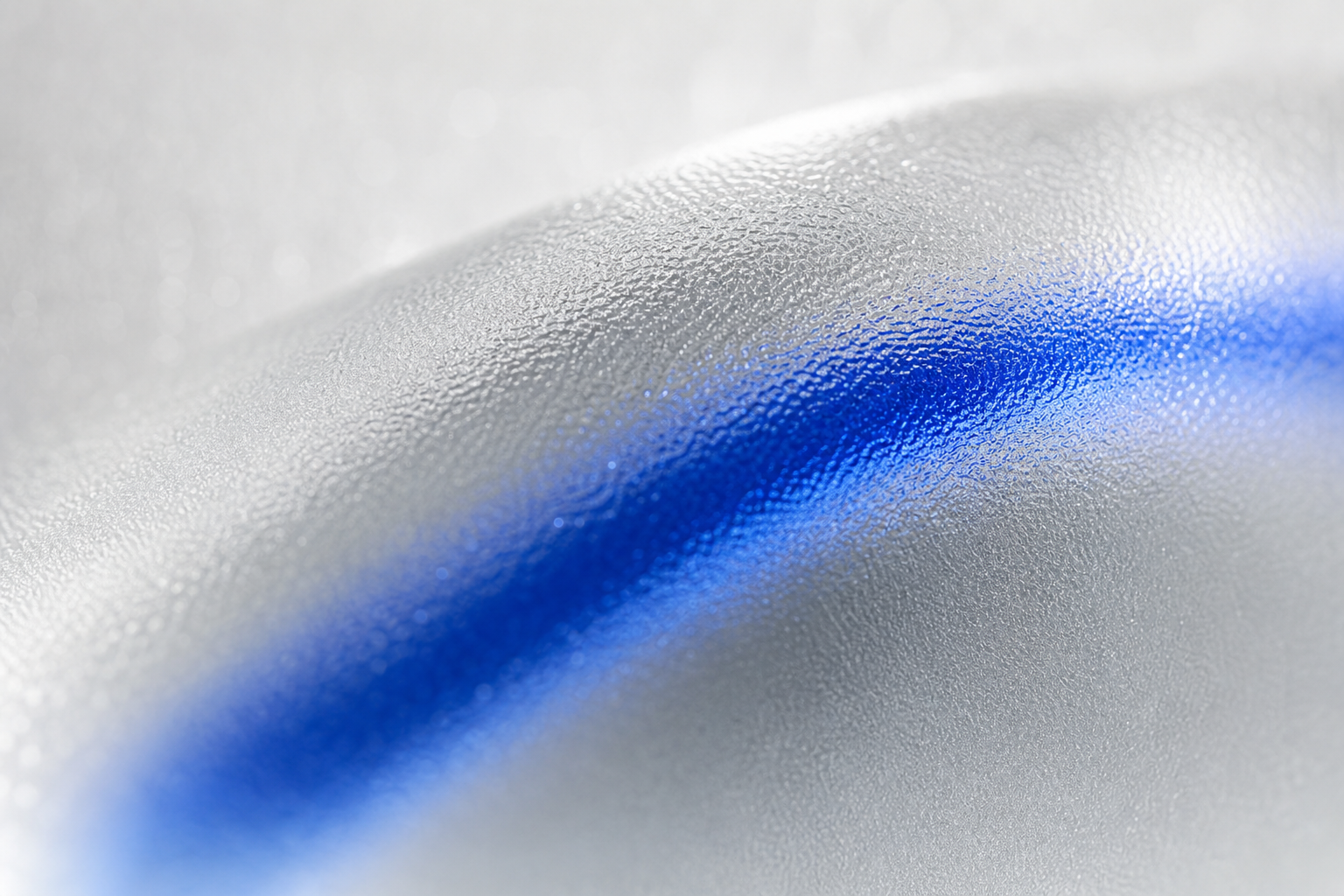 Cobalt light refracting through frosted glass